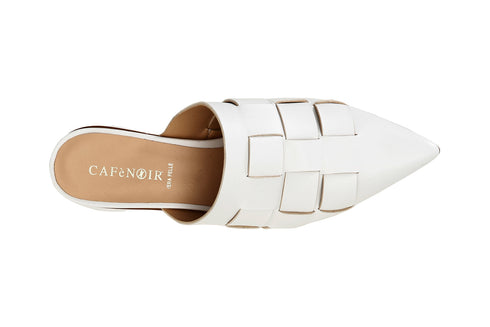 CafèNoir Donna Sabot in pelle intrecciata a mano C1ED2260W001 Bianco