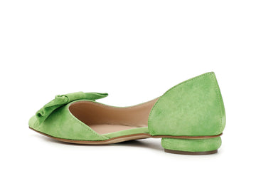 CafèNoir Donna Ballerina in camoscio con fiocco C1ED5220G001 Verde