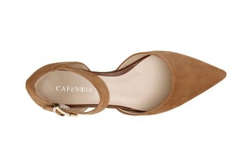 CafèNoir Donna Ballerina in camoscio con laccio e fibbia C1ED5230 Cuoio