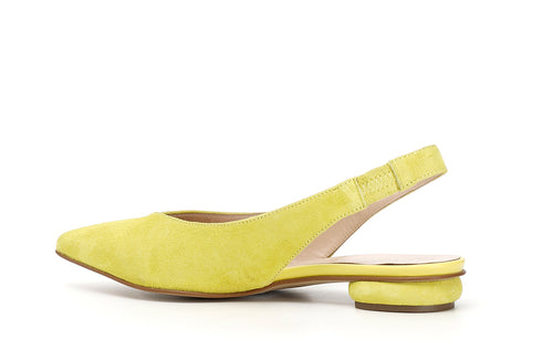 CafèNoir Donna Ballerina in camoscio aperta dietro C1ED5240 Giallo