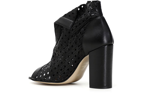 CafèNoir Donna Tronchetto spuntato in pelle traforata C1EF2003 Nero