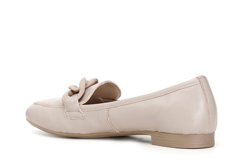 CafèNoir Donna Mocassini in pelle con catena C1EG1000 Taupe