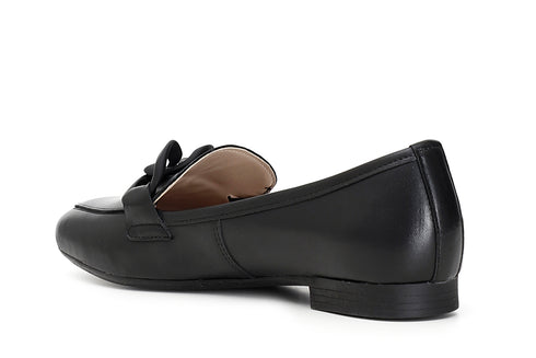 CafèNoir Donna Mocassini in pelle con catena C1EG1000 Nero
