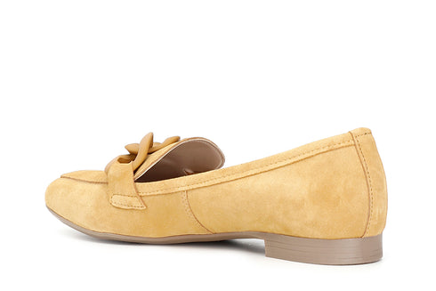 CafèNoir Donna Mocassini in pelle scamosciata con catena C1EG6000 Giallo