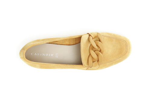 CafèNoir Donna Mocassini in pelle scamosciata con catena C1EG6000 Giallo