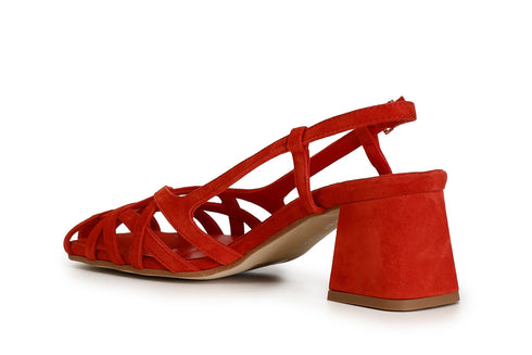 CafèNoir Donna Sandalo gabbia in camoscio C1EL5010R007 Rosso