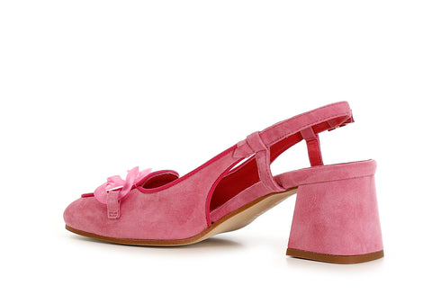 CafèNoir Donna Scarpa aperta dietro in camoscio con catena C1EL5050R002 Rosa