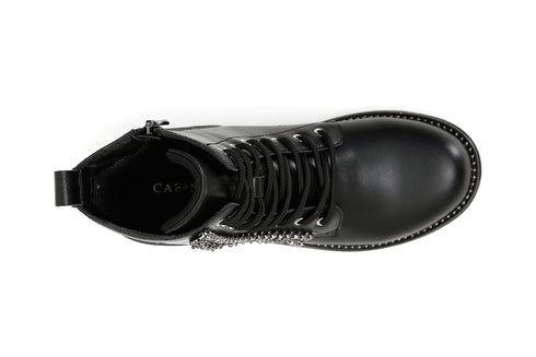 CafèNoir Donna Tronchetto in similpelle con frange strass C1FA9151 Nero