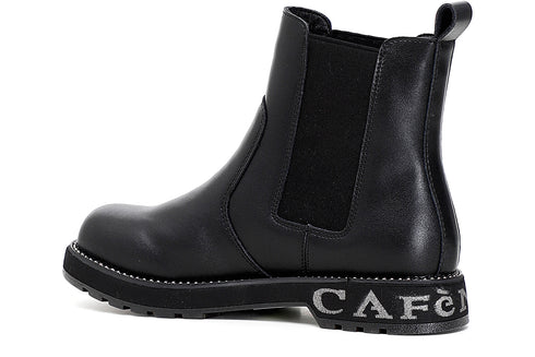 CafèNoir Donna Beatles in similpelle con borchie sul guardolo C1FA9160 Nero