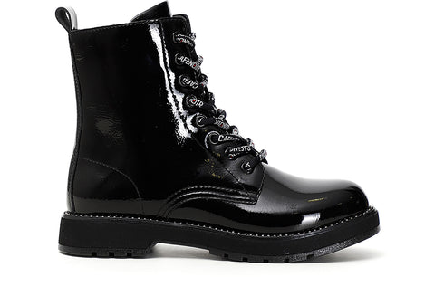 CafèNoir Donna Tronchetto in similpelle naplak con borchie sul guardolo C1FA9400 All black