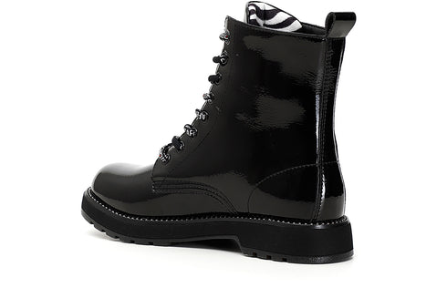 CafèNoir Donna Tronchetto in similpelle naplak con borchie sul guardolo C1FA9400 All black