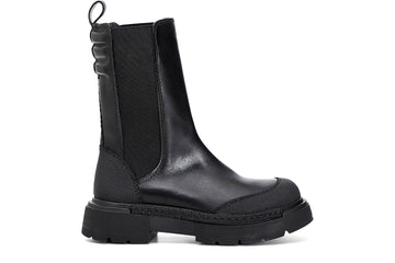 CafèNoir Donna Tronchetto in pelle con elastico e dettagli gommati C1FB1040 Nero