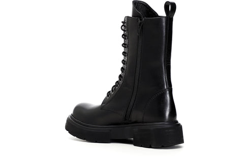 CafèNoir Donna Tronchetto alto allacciato in vitello C1FB1080 Nero