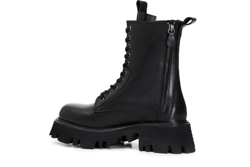 CafèNoir Donna Tronchetto allacciato in pelle con logo C1FC1315N001 Nero