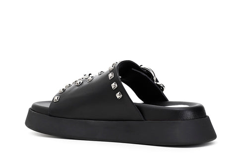 CafèNoir Donna Ciabatte 2 fibbie in pelle C1FF1210N001 Nero