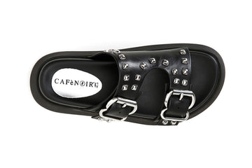 CafèNoir Donna Ciabatte 2 fibbie in pelle C1FF1210N001 Nero