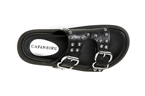 CafèNoir Donna Ciabatte 2 fibbie in pelle C1FF1210N001 Nero