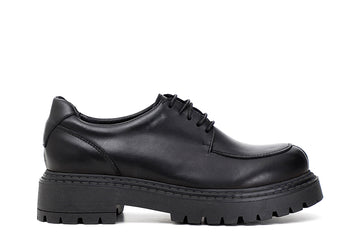 CafèNoir Donna Scarpe allacciate in pelle con vaschetta C1FM1200 Nero