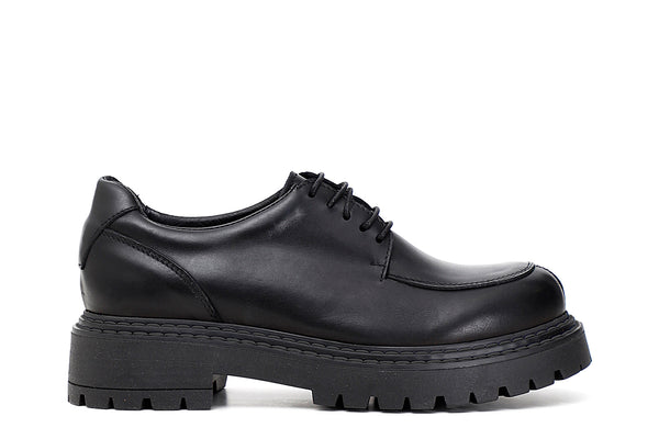 CafèNoir Donna Scarpe allacciate in pelle con vaschetta C1FM1200 Nero