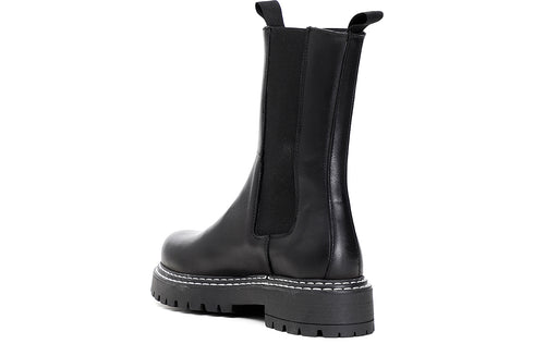 CafèNoir Donna Tronchetto alto in pelle con elastico C1FM1260 Nero