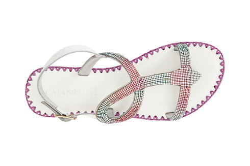 CafèNoir Donna Sandalo con motivo serpente strass C1GA1130 Multi acqua