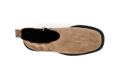 CafèNoir Donna Tronchetto alla caviglia in pelle scamosciata con elastico C1GA6430M017 Tabacco