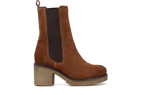 CafèNoir Donna Tronchetto con elastico in pelle scamosciata C1GB6220 Cuoio