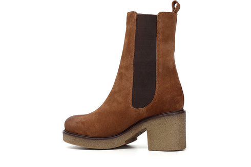 CafèNoir Donna Tronchetto con elastico in pelle scamosciata C1GB6220 Cuoio