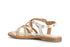 CafèNoir Donna Sandalo asimmetrico in pelle e raffia C1GH1002W001 Bianco