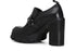 CafèNoir Donna Mocassino tacco alto in pelle con passante e borchie C1HA1210N001 Nero