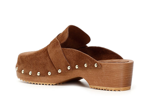 CafèNoir Donna Sabot in pelle scamosciata C1HI6010 Tabacco