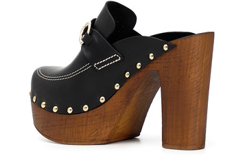 CafèNoir Donna Sabot in pelle con morsetto C1HL1050N001 Nero
