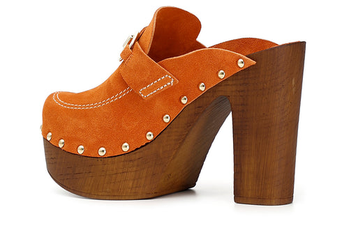 CafèNoir Donna Sabot in pelle scamosciata con morsetto C1HL6050R003 Arancio