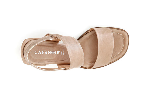 CafèNoir Donna Sandali asimmetrici in pelle lavata C1LC2120M005 Taupe