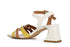 CafèNoir Donna Sandalo gilda in pelle e pelle scamosciata con accessorio C1LC5007W005 Multi bianco