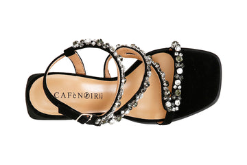 CafèNoir Donna Sandalo gioiello in pelle scamosciata C1MB5060N001 Nero