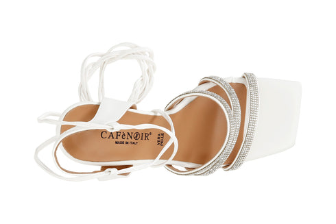 CafèNoir Donna Sandalo schiava con strass C1NC9120W001 Bianco