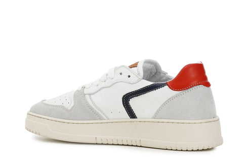 CafèNoir Uomo Sneakers in pelle e camoscio C1PV6320W053 Ghiaccio/blu