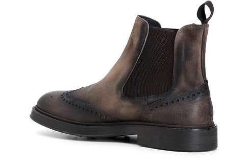 CafèNoir Uomo Stivaletto con elastico in pelle scamosciata C1RF6110M018 Marrone