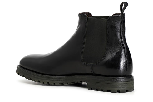 CafèNoir Uomo Tronchetto in pelle con elastico C1RS1002N001 Nero