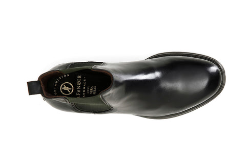 CafèNoir Uomo Tronchetto in pelle con elastico C1RS1002N001 Nero