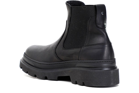 CafèNoir Uomo Stivaletto in pelle ingrassata con elastico C1RT8010 Nero