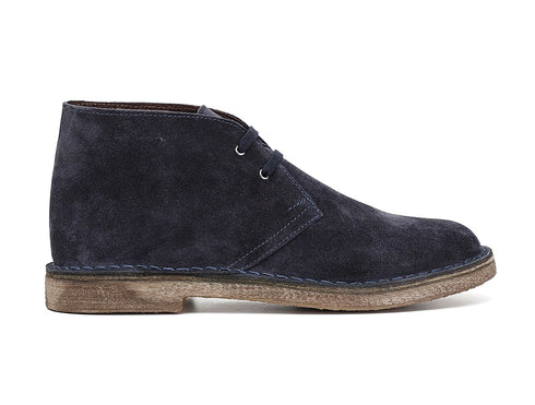 CafèNoir uomo polacchini casual desert boot camoscio blu