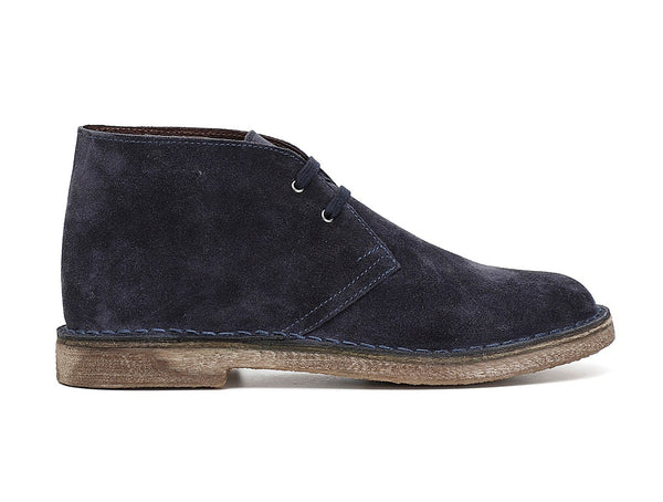 CafèNoir uomo polacchini casual desert boot camoscio blu