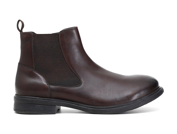 CafèNoir Uomo Stivaletto in pelle con elastico C1XR1022 Testa di moro