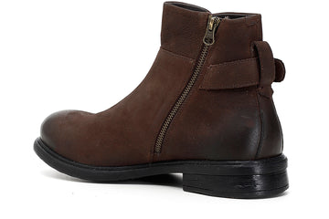 CafèNoir Uomo Tronchetto in pelle nabuk con fibbia C1XR7021 T.moro