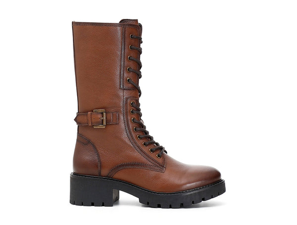 CafèNoir Donna Stivale allacciato in pelle C1XV1416 Cuoio