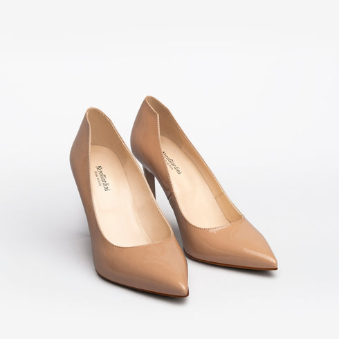 NeroGiardini décolleté estivo tacco alto in vernice