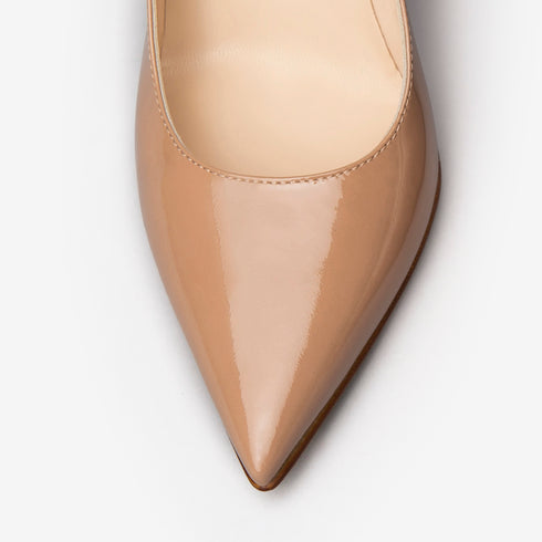 NeroGiardini décolleté estivo tacco alto in vernice