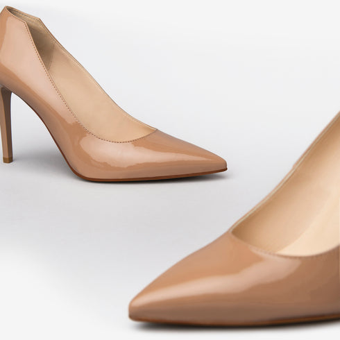 NeroGiardini décolleté estivo tacco alto in vernice